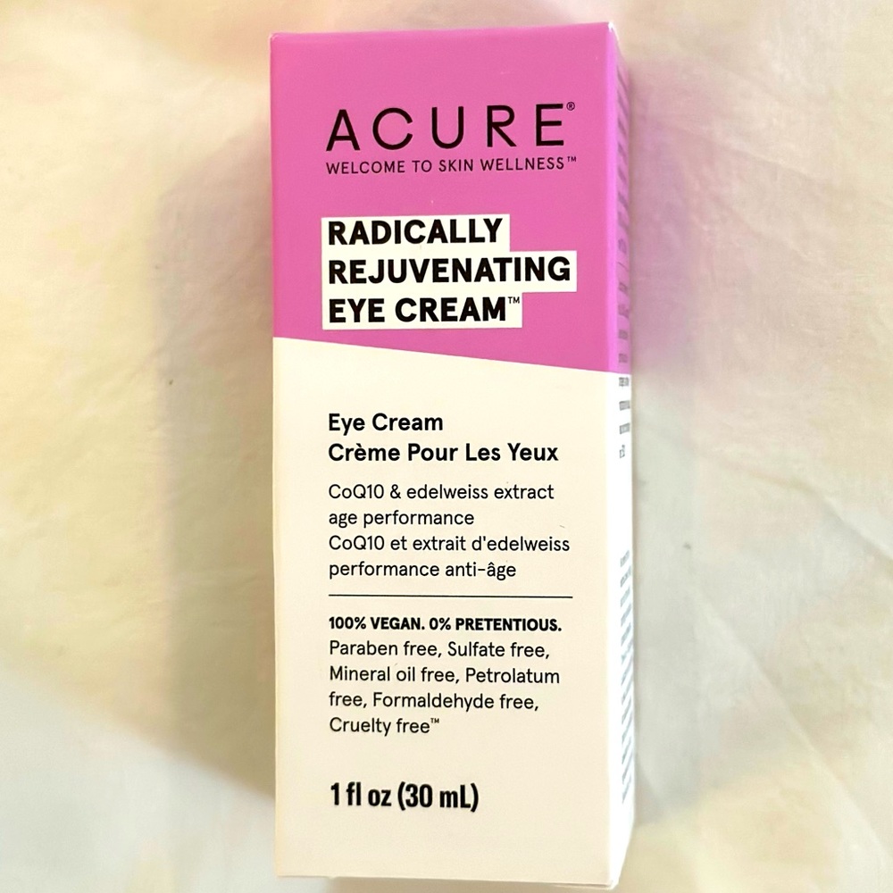 NWT - ACURE Radically Rejuvenating Eye Cream - Vegan beauty